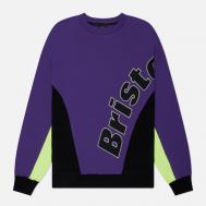 Мужская толстовка  Big Logo Paneled Crew Neck, цвет фиолетовый, размер M F.C. Real Bristol
