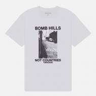 Мужская футболка  Bomb Hills Not Countries, цвет белый, размер M GX1000