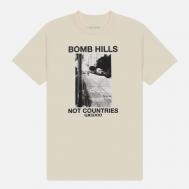 Мужская футболка  Bomb Hills, цвет бежевый, размер L GX1000