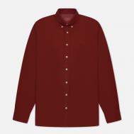 Мужская рубашка  Garment Dyed Oxford Slim Fit Logo, цвет красный, размер XXL Hackett