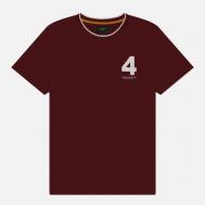 Мужская футболка  Heritage Classic Number, цвет бордовый, размер L Hackett
