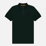 Мужское поло  Heritage Number, цвет зелёный, размер XXL Hackett