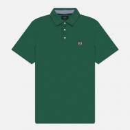 Мужское поло  Heritage Crest Logo, цвет зелёный, размер XXL Hackett