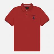 Мужское поло  Heritage Number, цвет красный, размер XXL Hackett