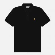 Мужское поло  Chase Pique, цвет чёрный, размер M Carhartt WIP
