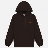 Мужская толстовка  Hooded American Script, цвет коричневый, размер L Carhartt WIP