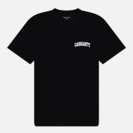 Мужская футболка  University Script, цвет чёрный, размер L Carhartt WIP
