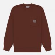 Мужская толстовка  Pocket, цвет коричневый, размер L Carhartt WIP