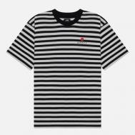 Мужская футболка  Basic Stripe, цвет чёрный, размер S Edwin