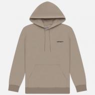 Мужская толстовка  Hooded Script Embroidery, цвет бежевый, размер S Carhartt WIP