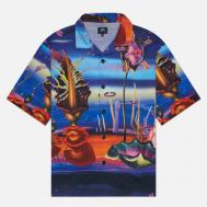 Мужская рубашка  Temple Of Flora All Over Print Crepe, цвет синий, размер S Edwin