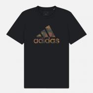 Мужская футболка  Originals Camo Badge Of Sport Graphic, цвет чёрный, размер XXL Adidas