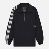 Мужская куртка анорак  3-Stripes Nylon Shell 1/2 Zip, цвет чёрный, размер S Y-3
