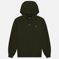 Мужская куртка ветровка  Fleece Back Softshell, цвет оливковый, размер M Lyle & Scott
