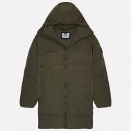 Мужской пуховик  Sapporo Longline Down, цвет оливковый, размер M WEEKEND OFFENDER