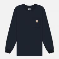 Мужской лонгслив  Loose Fit Heavyweight Pocket, цвет синий, размер XXL CARHARTT