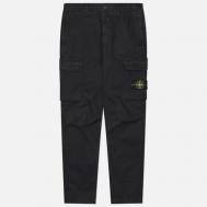 Мужские брюки  Stretch Organic Broken Twull Cotton Old Effect, цвет чёрный, размер 31 Stone Island