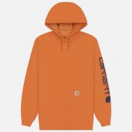 Мужская толстовка  Loose Fit Midweight Logo Sleeve Graphic Hoodie, цвет оранжевый, размер XL CARHARTT