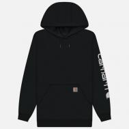 Мужская толстовка  Loose Fit Midweight Logo Sleeve Graphic Hoodie, цвет чёрный, размер L CARHARTT