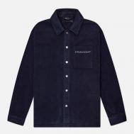Мужская рубашка  Embroidered Fleece Overshirt, цвет синий, размер M Lyle & Scott