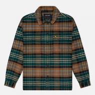 Мужская рубашка  Check Flannel Overshirt, цвет зелёный, размер M Lyle & Scott