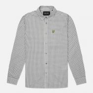 Мужская рубашка  Checked Gingham, цвет серый, размер L Lyle & Scott