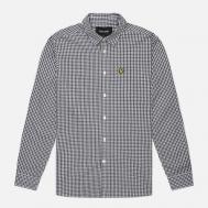Мужская рубашка  Checked Gingham, цвет синий, размер M Lyle & Scott