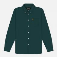 Мужская рубашка  Plain Oxford, цвет зелёный, размер XXL Lyle & Scott