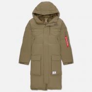 Мужской пуховик  Long Puffer Parka, цвет оливковый, размер XL Alpha Industries