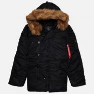 Мужская куртка парка  N-3B Heritage, цвет чёрный, размер L Alpha Industries