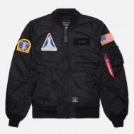Мужская куртка бомбер  NASA MA-1 Flight Gen II, цвет чёрный, размер XXL Alpha Industries