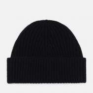 Шапка  Cashmere Ribbed Tag, цвет чёрный MKI MIYUKI ZOKU