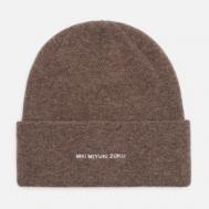 Шапка  Embroidered Logo Merino, цвет коричневый MKI MIYUKI ZOKU