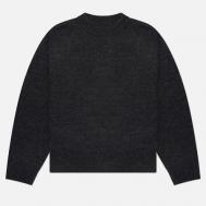 Мужской свитер  Mohair Blend Knit Crew, цвет чёрный, размер L MKI MIYUKI ZOKU