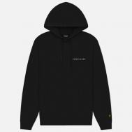 Мужская толстовка  Embroidered Hoodie, цвет чёрный, размер S Lyle & Scott