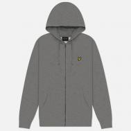 Мужская толстовка  Zip Through Hoodie Regular, цвет серый, размер XL Lyle & Scott