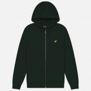 Мужская толстовка  Zip Through Hoodie Regular, цвет зелёный, размер S Lyle & Scott