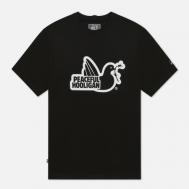 Мужская футболка  Outline Dove, цвет чёрный, размер XL Peaceful Hooligan