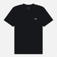 Мужская футболка  Left Chest Logo, цвет чёрный, размер S VANS