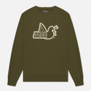 Мужская толстовка  Outline Dove, цвет оливковый, размер XL Peaceful Hooligan