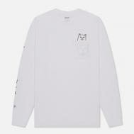 Мужской лонгслив  Lord Nermal Pocket, цвет белый, размер L RIPNDIP