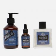 Набор для ухода  Azur Lime, цвет белый Proraso