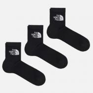 Комплект носков  Multi Sport Cush Quarter 3-Pack, цвет чёрный, размер 41-43 EU THE NORTH FACE