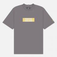 Мужская футболка  Box Logo, цвет серый, размер L Peaceful Hooligan