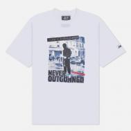 Мужская футболка  Never Outgunned, цвет белый, размер XXXL Peaceful Hooligan