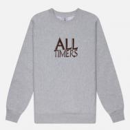 Мужская толстовка  Taverna Embroidered Crew Neck, цвет серый, размер M ALLTIMERS