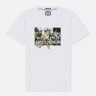 Мужская футболка  Hymns, цвет белый, размер L WEEKEND OFFENDER