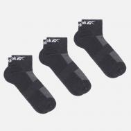 Комплект носков  Ankle Core 3-Pack, цвет чёрный, размер 40-42 EU Reebok