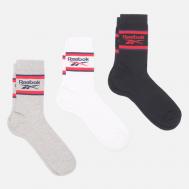 Комплект носков  Crew BB 3-Pack, цвет комбинированный, размер 37-39 EU Reebok