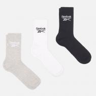 Комплект носков  Crew BL 3-Pack, цвет комбинированный, размер 37-39 EU Reebok